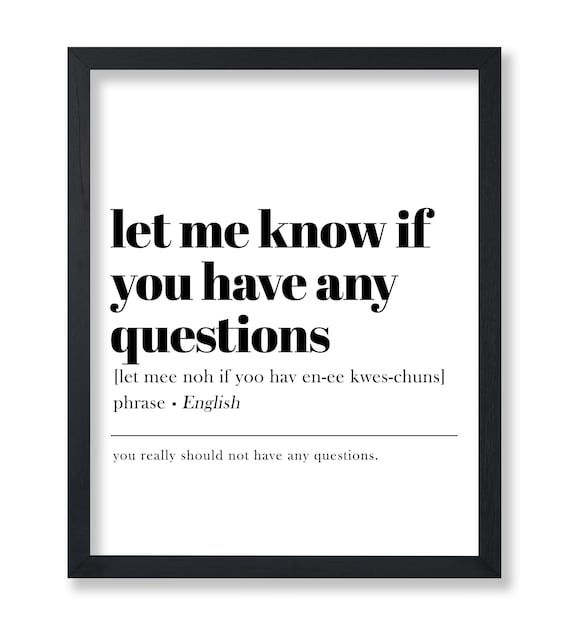 Funny Any Questions