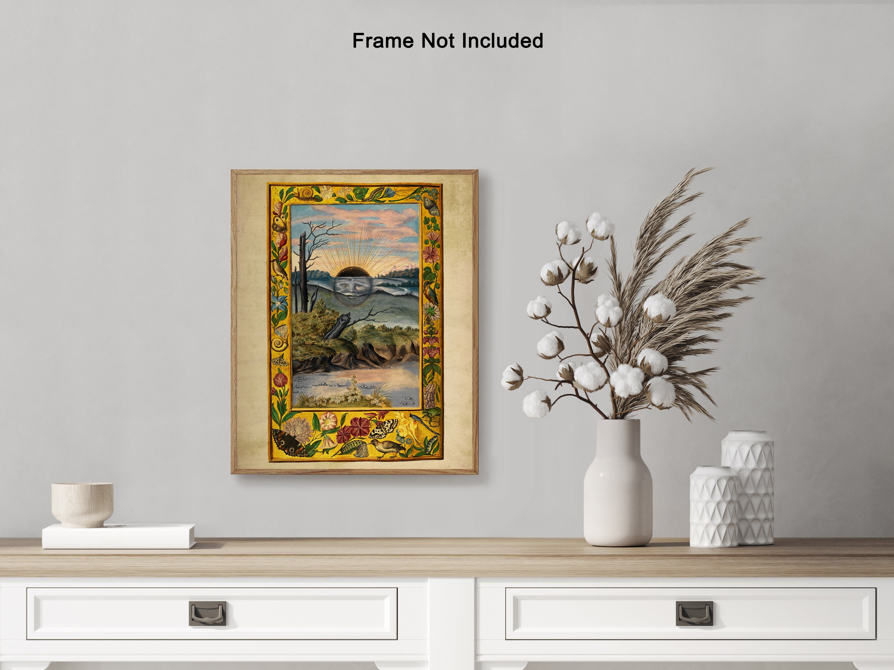 Retro Art Print Vintage Splendor Sun Poster Surreal Home Decor Gift for ...