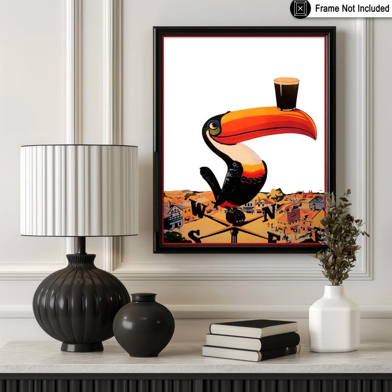 Vintage Beer Poster - Lovely Day For A Guinness Print - Gift for Bartender - Perfect Kitchen Wall Décor