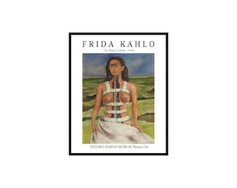 Vintage Frida Poster - Retro Broken Column Print - Mexican Art for Home or Office Decor - UNFRAMED