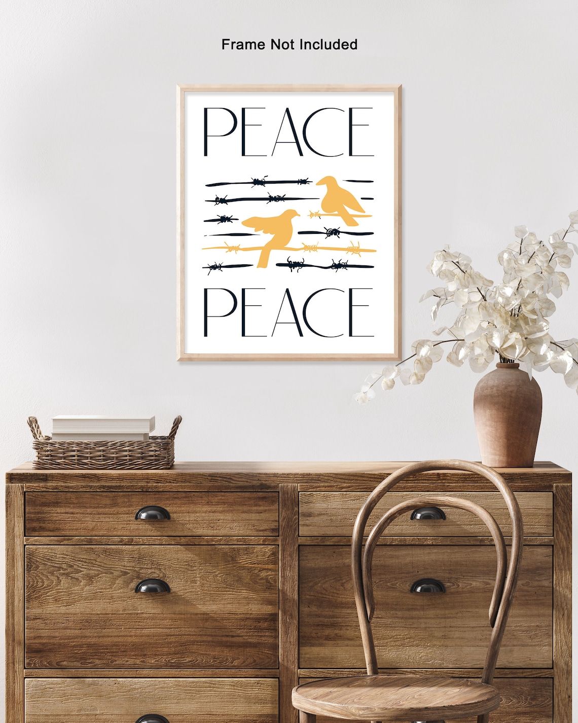 ZZBXSJ Poster Friedenstaube Mit Olivenzweig - Religiöse Wanddekoration 30x45 Cm