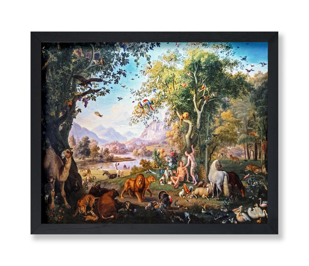 Adam and Eve in the Garden of Eden Poster - Garden of Eden Painting ...