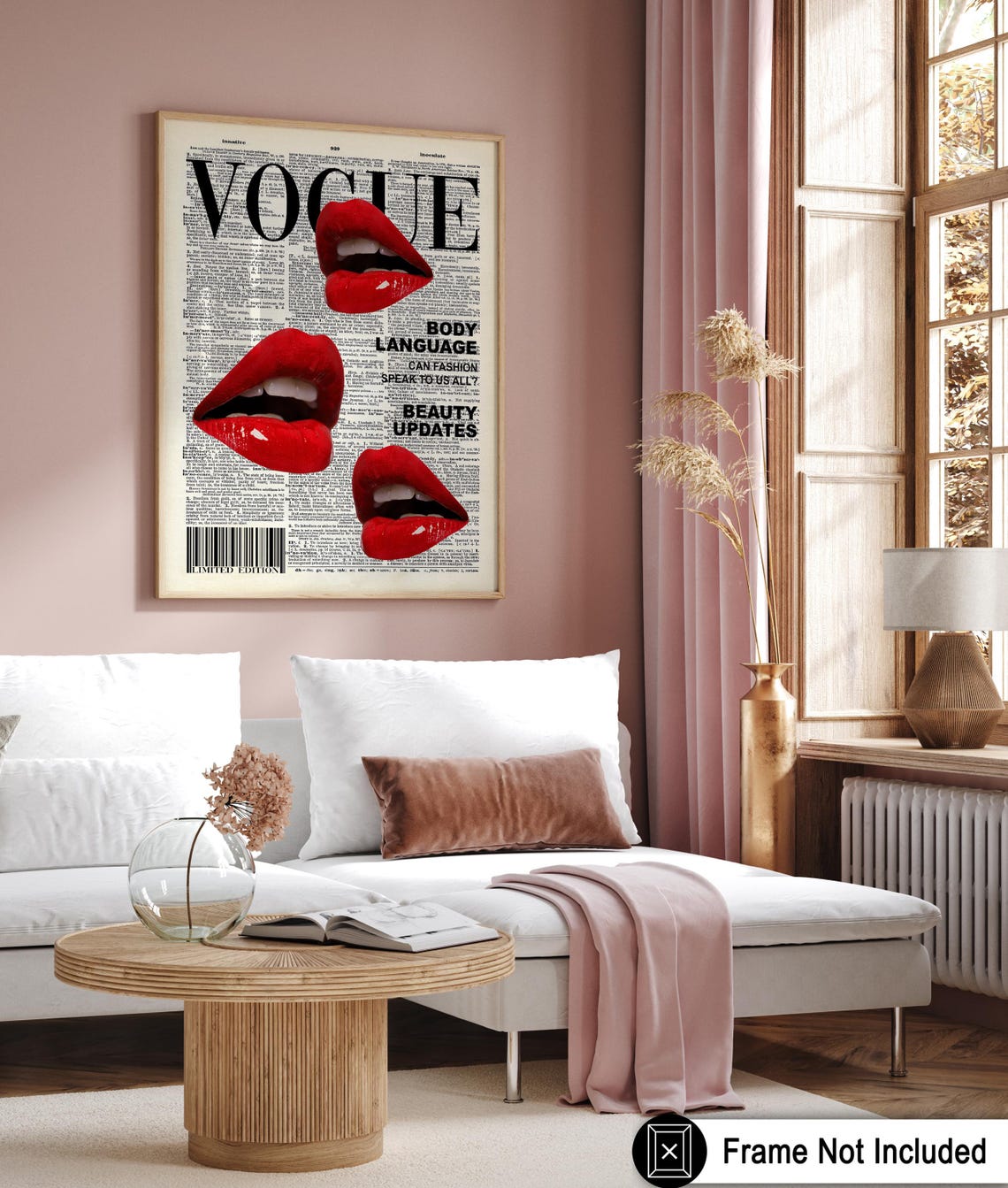 Fashion Poster - Body Language Print - Red Lips Art - Modern Art - Gift ...