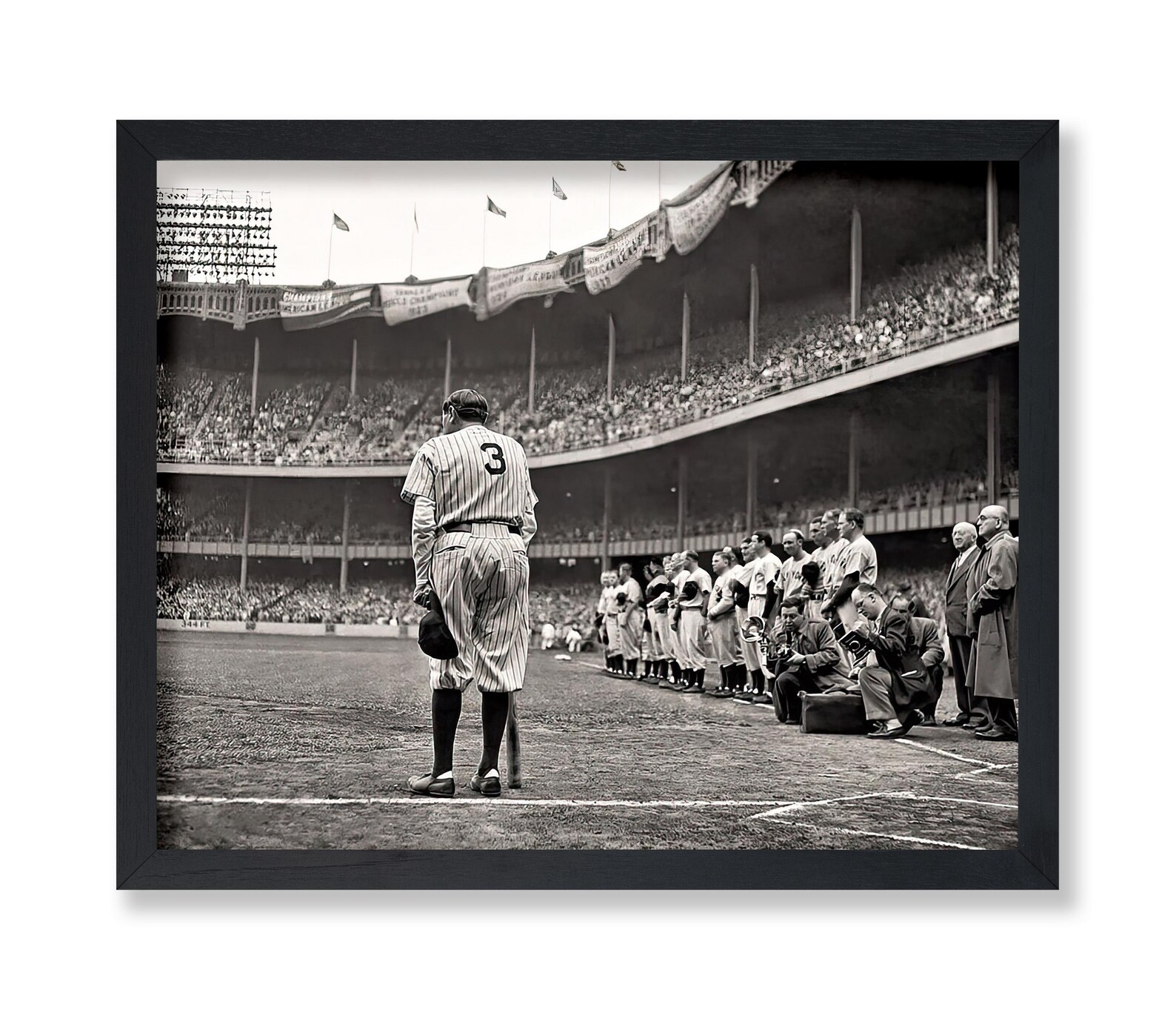 Vintage Babe Ruth Retires Poster - Baseball Art Print - Gift for Men ...