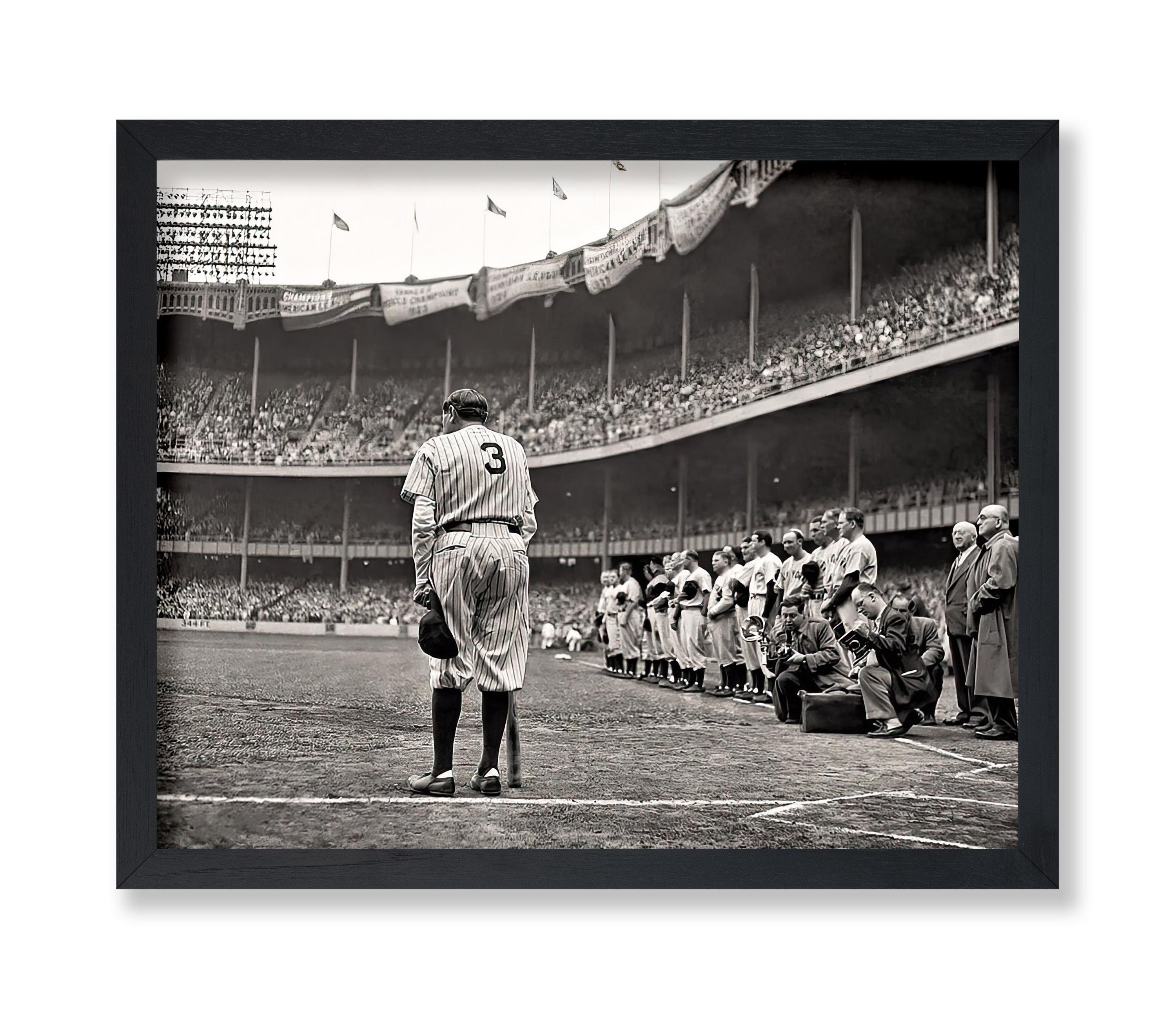 Vintage Babe Ruth Retires Poster - Baseball Art Print - Gift for Men ...