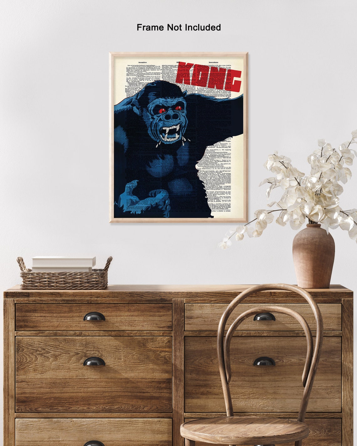 Dictionary Art Poster Retro King Kong Print King Kong Movie Art Cinema