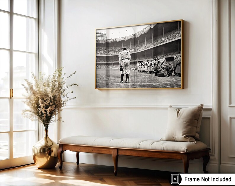 Vintage Babe Ruth Retires Poster - Baseball Art Print - Gift for Men ...