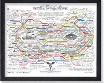 The Healing Web Print - Health Diagram Poster - Holistic Therapy Art - Health Wall Design - Pharmacological Remedy Art