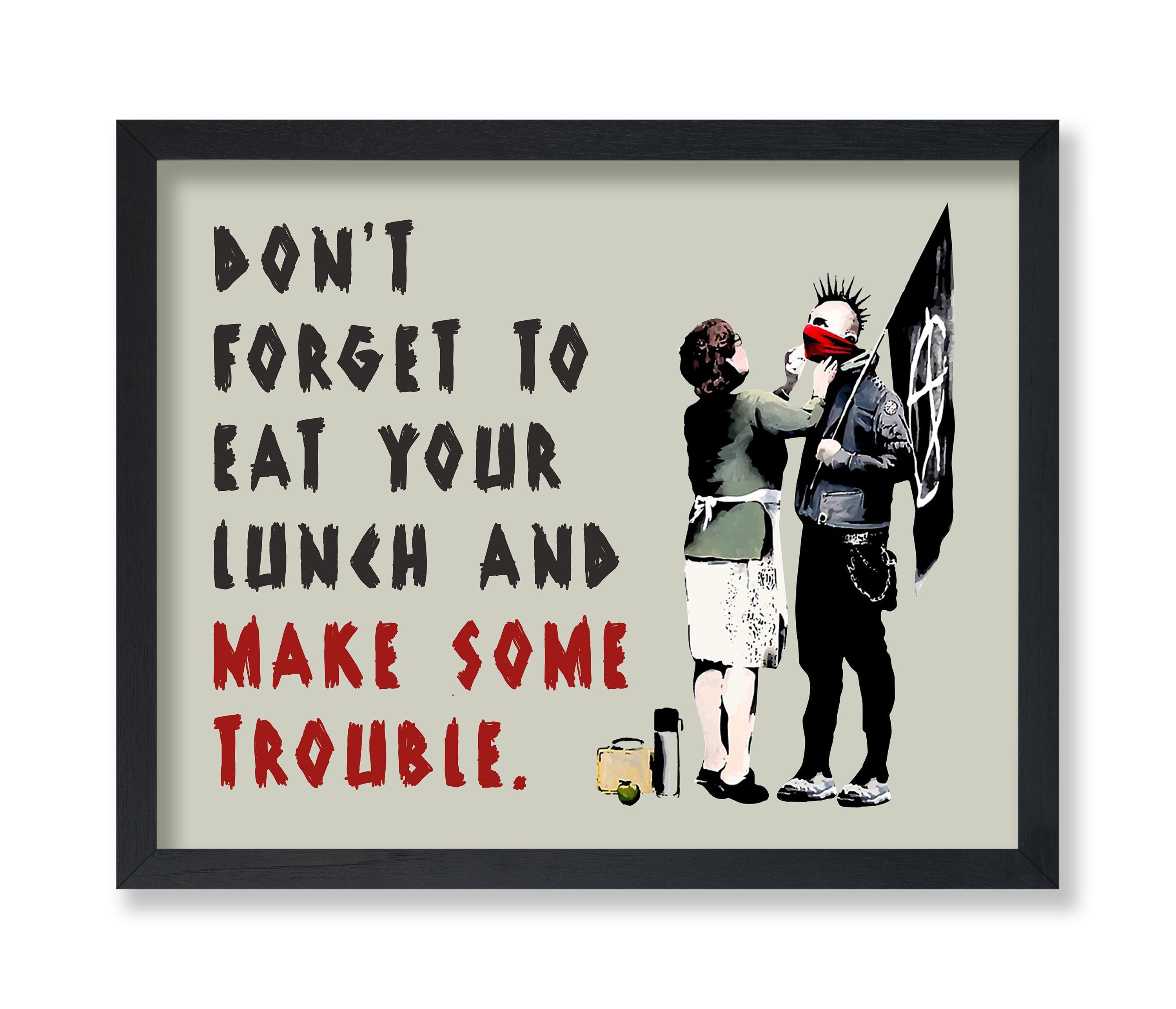 MOSSLESS ISSUE 1 zine　ポスター　缶バッチ　ステッカー Don't Forget to Eat Your Lunch Poster - Make Some Trouble Print
