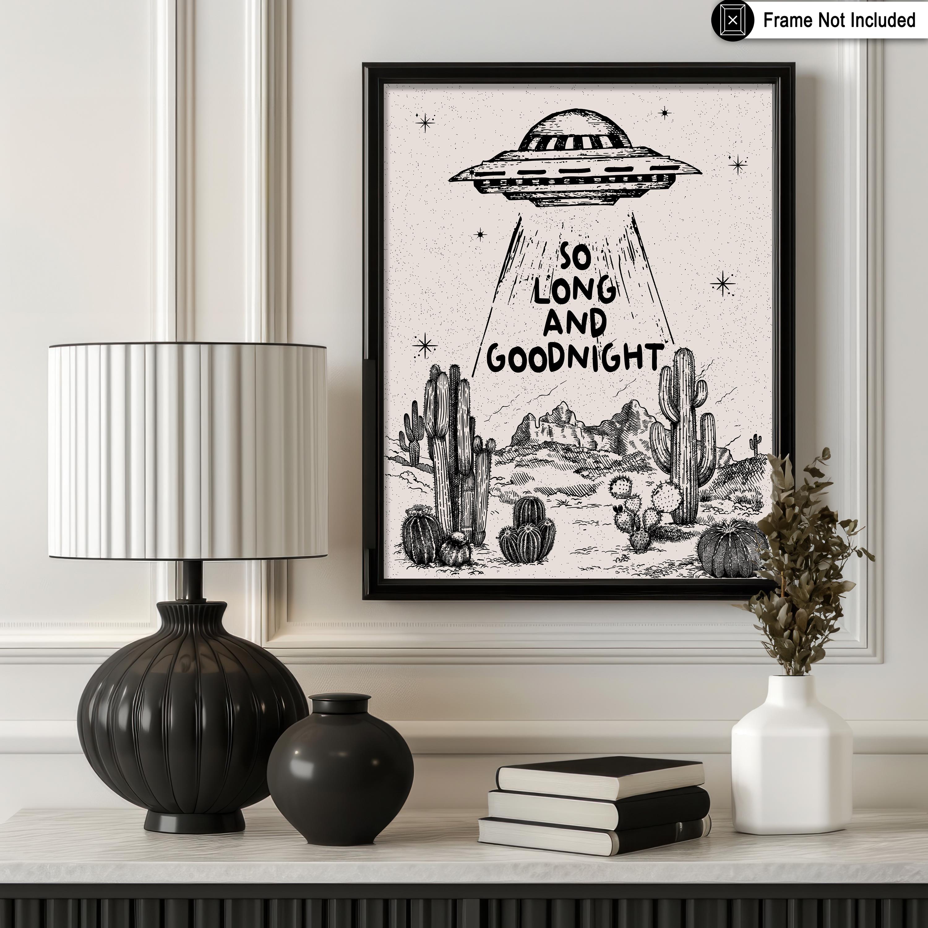 【ネット限定】 So Art Trendy - Print UFO Retro - Poster Goodnight and Long 邦楽