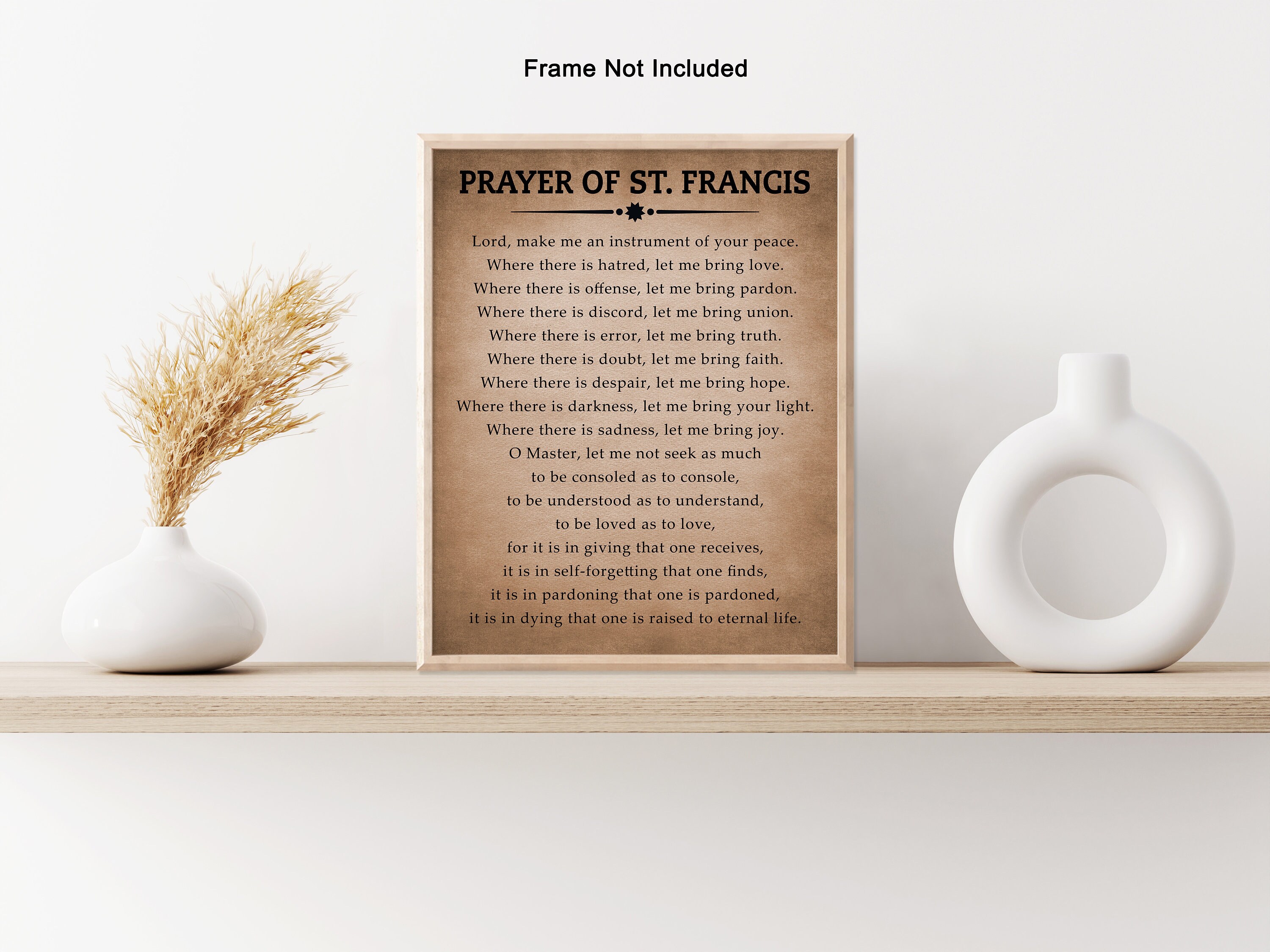Prayer of Saint Francis Poster Instrument of Your Peace Print ...