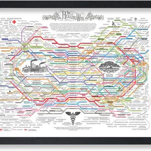 The Healing Web Print - Health Diagram Poster - Holistic Therapy Art - Health Wall Design - Pharmacological Remedy Art