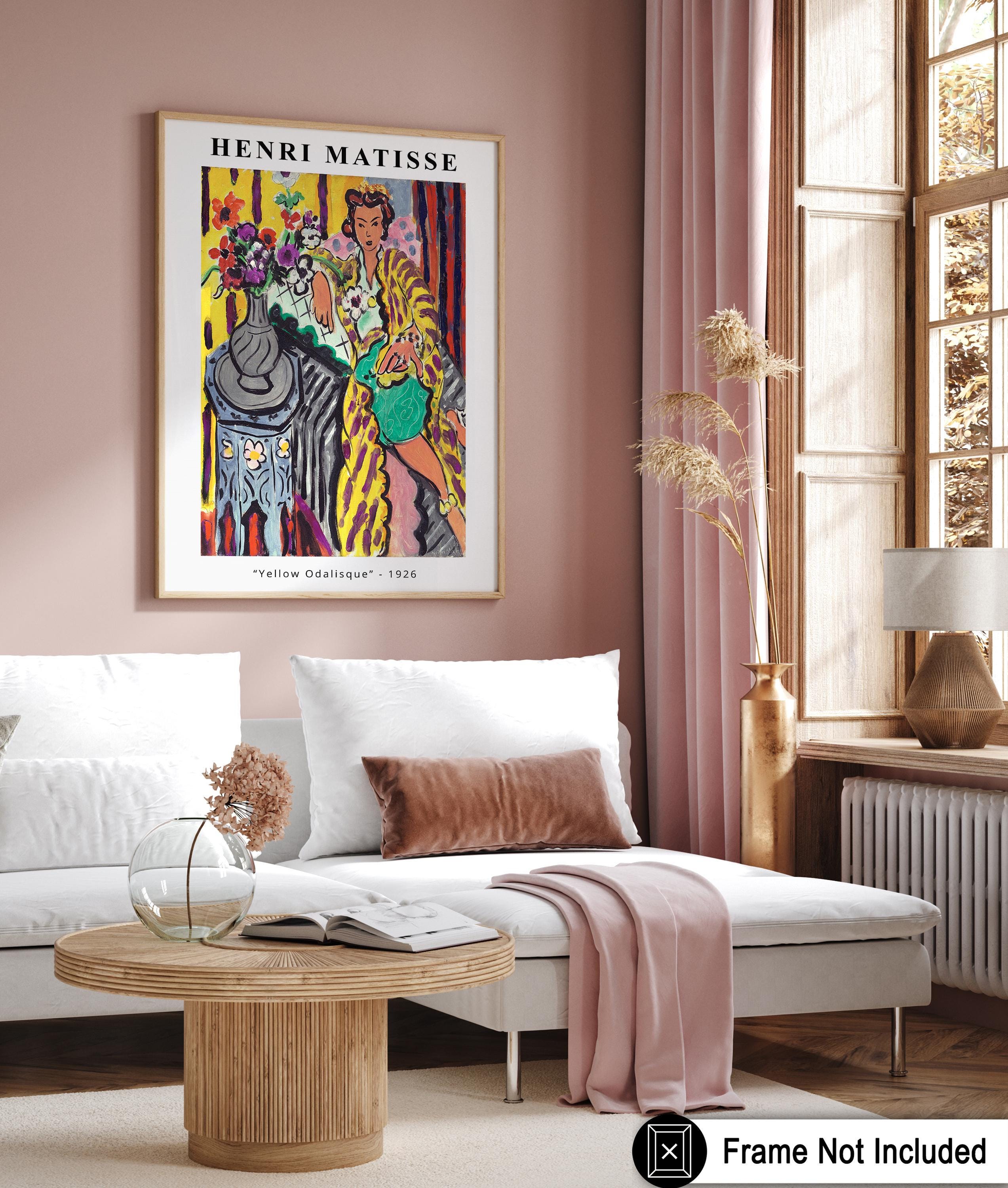 Vintage Matisse Poster - Yellow Odalisque Print - Fauvism Floral