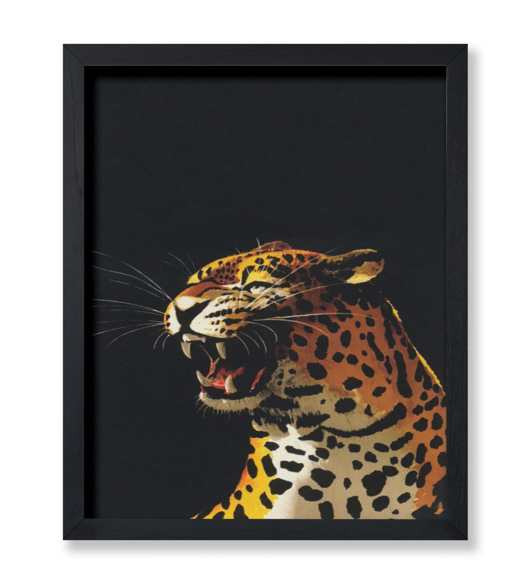 Leopard Poster - Roaring Leopard Print - Safari Wildlife Art - Gift for ...