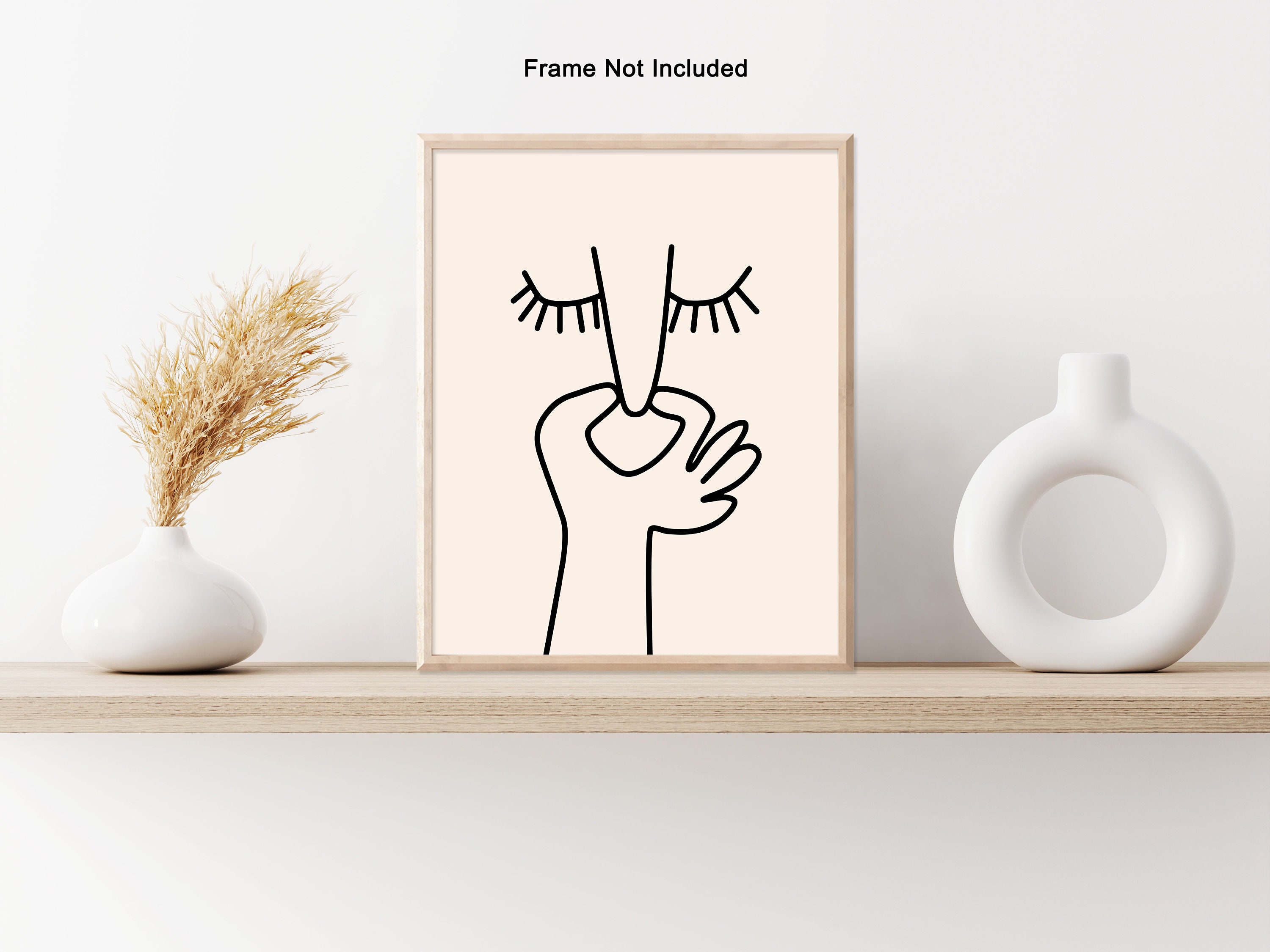 Hold Your Nose Anything Goes Poster Line Drawing Print Funny Bathroom ...
