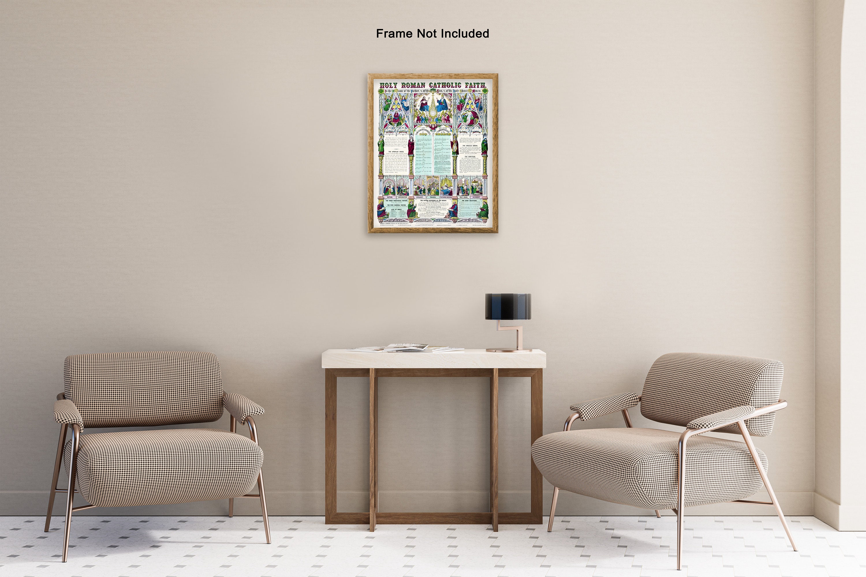Roman Catholic Ten Commandments Poster Biblical Art Print Unframed ...