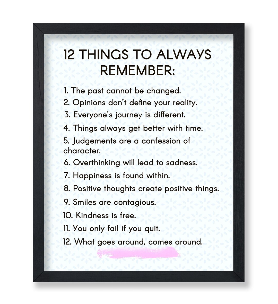 Remember Motivation Poster - Positive Quote Art - Gift for Men Women ...