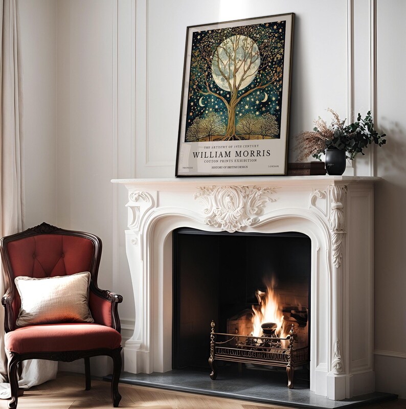 William Morris Poster - Tree of Life Print - Moon Art - Stars Art ...