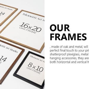 a group of frames with the text our frames