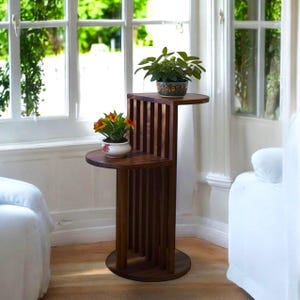 Mid Century & Japandi Style Wooden Side Table – Mid-century furniture, Complete Your Elegance with Walnut, Beech, Oak Colors!