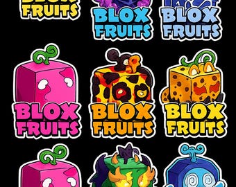 6 Roblox Blox Fruits SVG Bundle (Digital Download) - Gaming Clipart for Cricut Printing - Roblox SVG Blox Fruit Birthday Printable