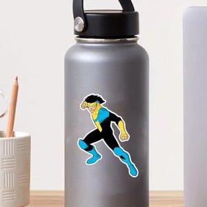Invincible Flying Sticker Invincible: Comic Book Character Design in Flight 2 Sticker - Etsy