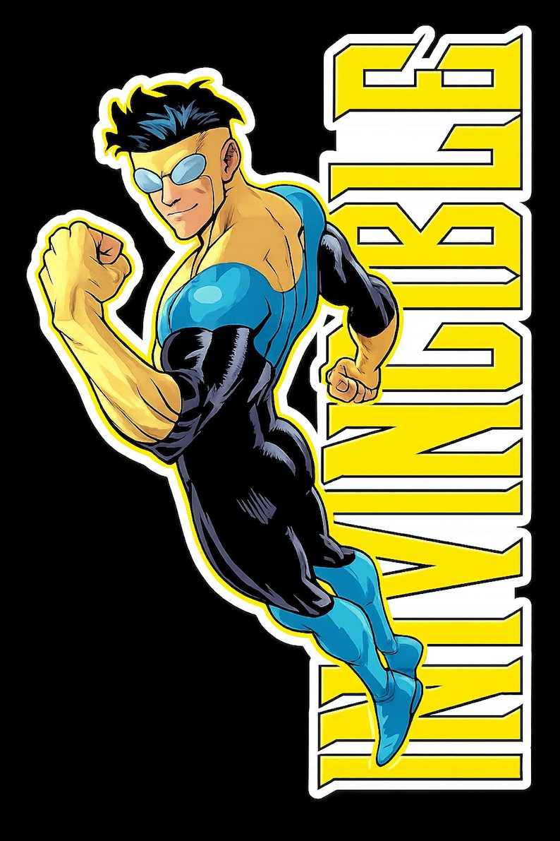 Invincible: Comic Book Character Design in Flight 2 Sticker - Etsy