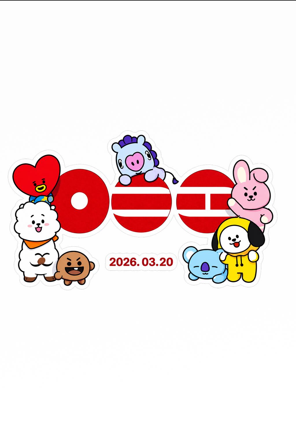 BT21 Arirang World Tour 2026 PNG Stickers, Bangtan Concert Design