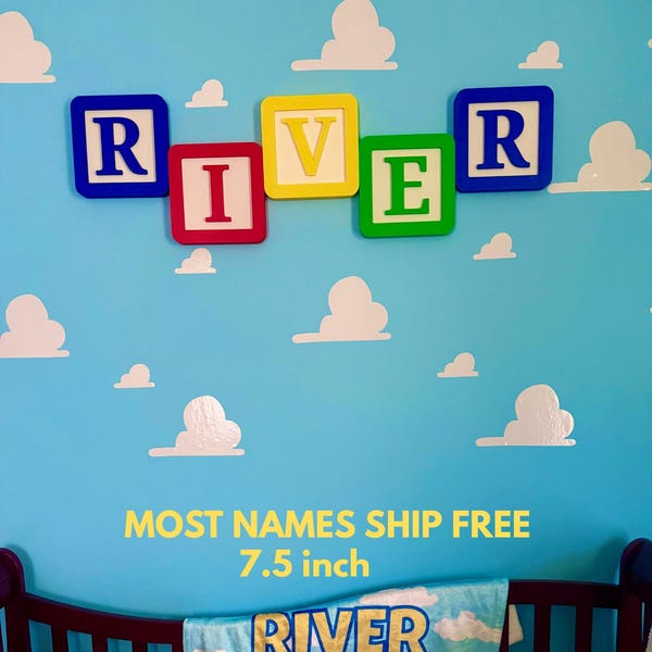 Personalized Toy Story inspired Name Blocks | Custom Nursery Decor, baby name decor,custom alphabet blocks, Baby Shower Gift, Baby name sign