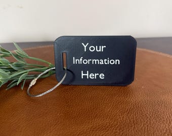 Etiqueta de equipaje personalizada impresa en 3D / Etiqueta de maleta con nombre personalizado / Identificador de maleta / Etiqueta de viaje / Etiqueta de mochila personalizada