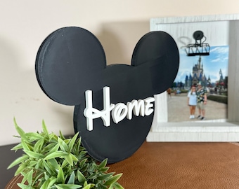Decoración de pared personalizada con orejas de ratón / Letrero personalizado impreso en 3D / Orejas de inspiración mágica / Decoración para habitaciones infantiles, decoración para el hogar de Disney, regalo de graduación