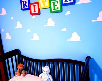 Stickers muraux nuage inspirés de Toy Story | Stickers chambre d'enfant, chambre d'enfant