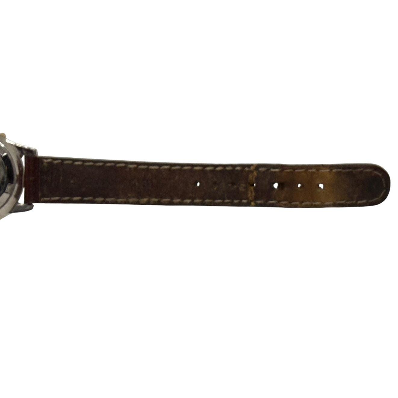 Michele 72-273-SG Two-Tone Quartz Watch – Black Dial, Leather Band, Date Michele Watch - Etsy main image 4