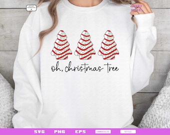Christmas Tree Cake SVG PNG: Holiday Shirt Design (Digital Download)