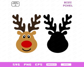 Rudolph The Red Nosed Reindeer : Svg Png (Digital Download)