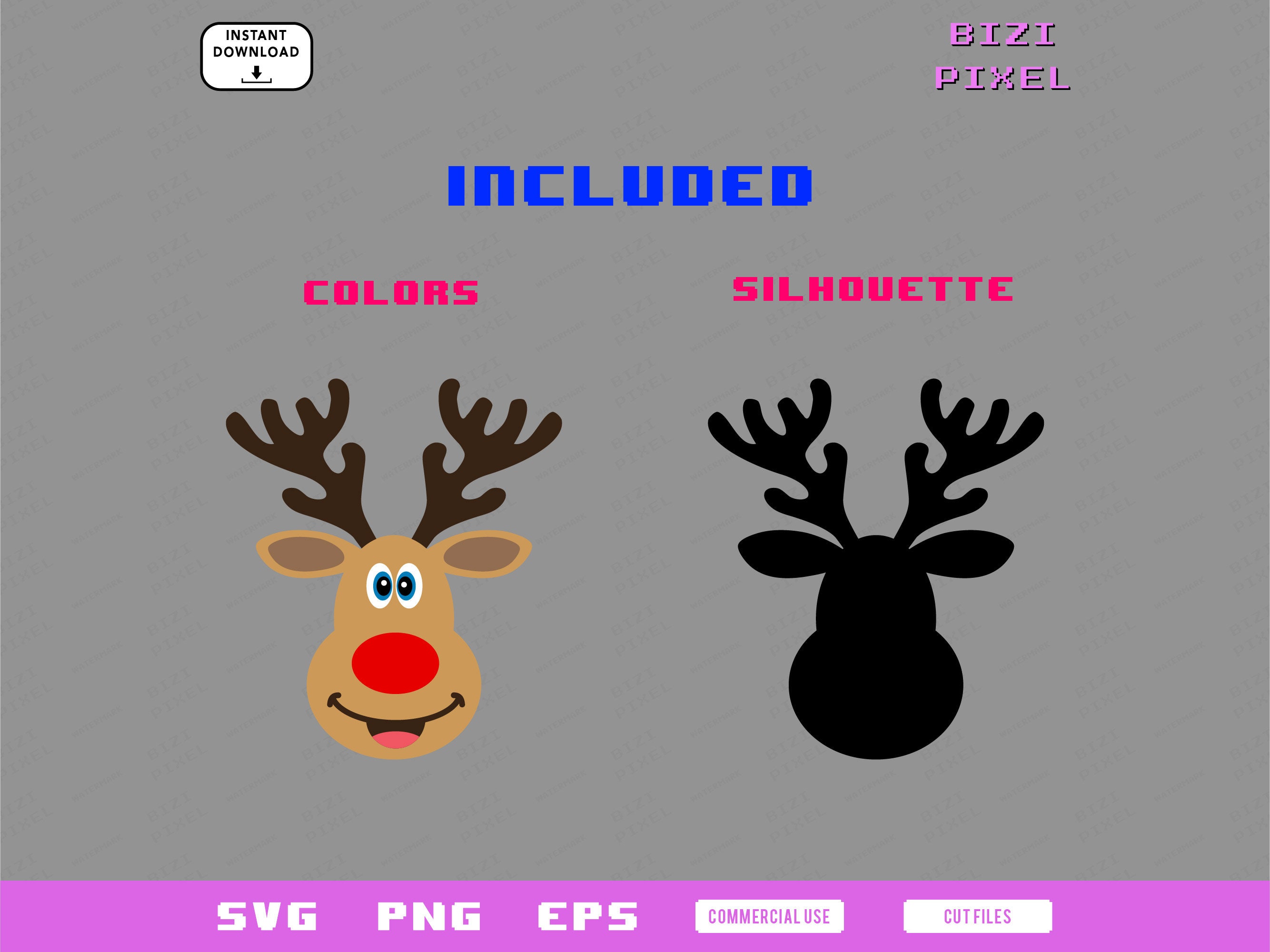 Distressed Rudolph Svg Rudolph the Red Nosed Reindeer: Svg Png (digital Download) - Etsy