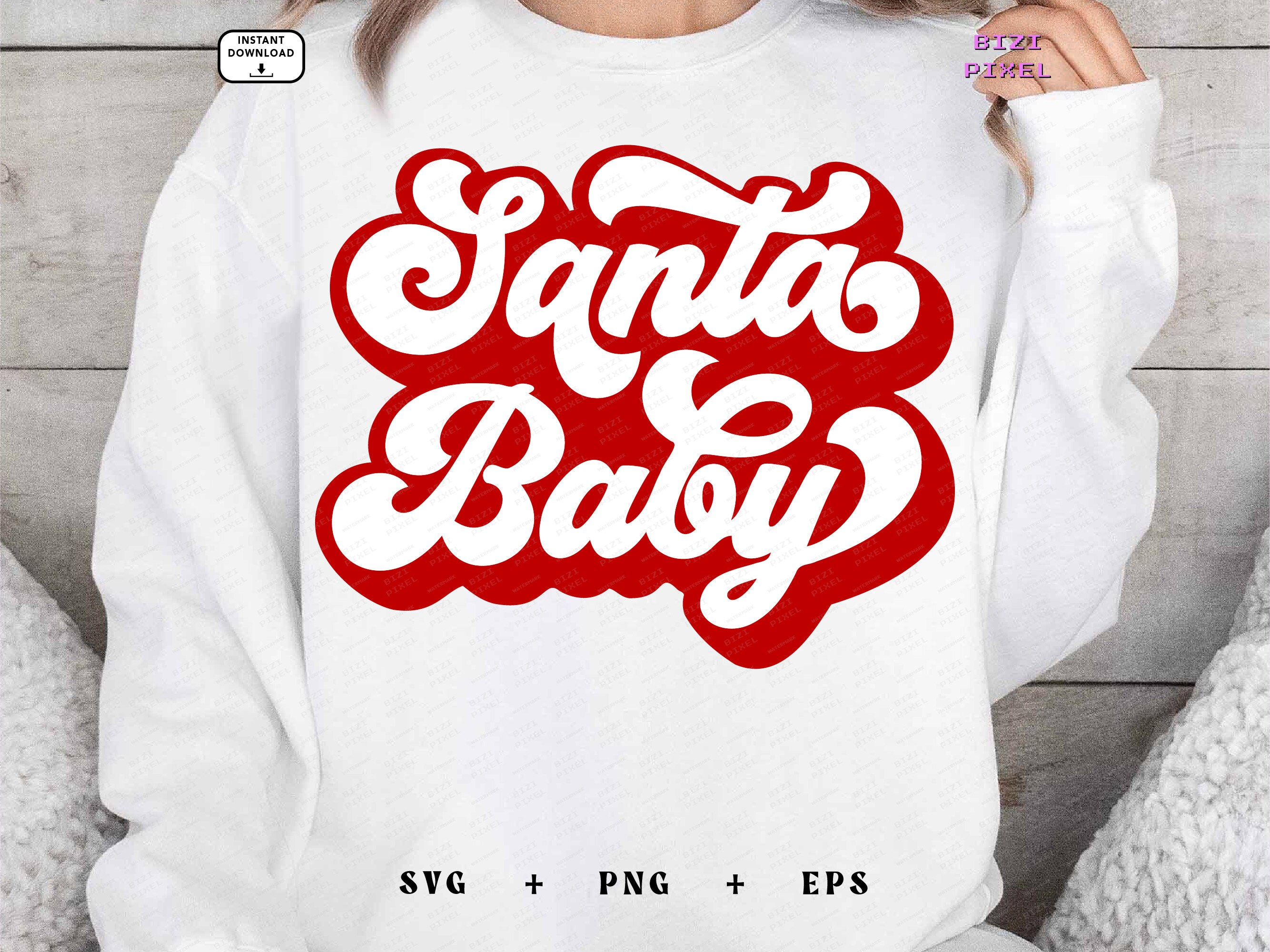 Santa Baby Svg, Retro Santa Baby Png, Christmas 2024 Svg, Christmas Svg, Kids Santa Baby Clipart, Santa Baby Shirt Design, New Year Svg