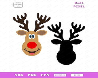 Rudolph The Red Nosed Reindeer: Svg Png (Digital Download)