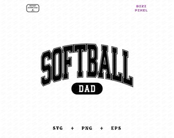 Softball Dad : Svg Png (Digital Download)