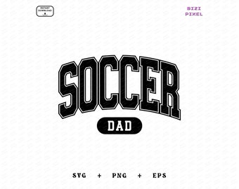Papá futbolista: SVG y PNG (descarga digital)