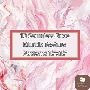 10 Seamless Rose Marble Texture Patterns - Marble textures, Digital Paper, Marble Background, Scrapbooking, Wrapping, Printable Paper