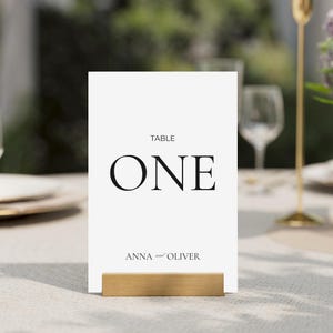 Editable Table Numbers, Modern Wedding, Minimalist Wedding Table Numbers, Editable Wedding Table Number Canva Template, Instant Download