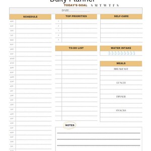 Printable Black and White Daily Planner General Fun Creative Doodle ...