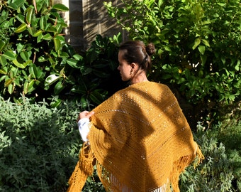 Vegan wool shawl different colors to order