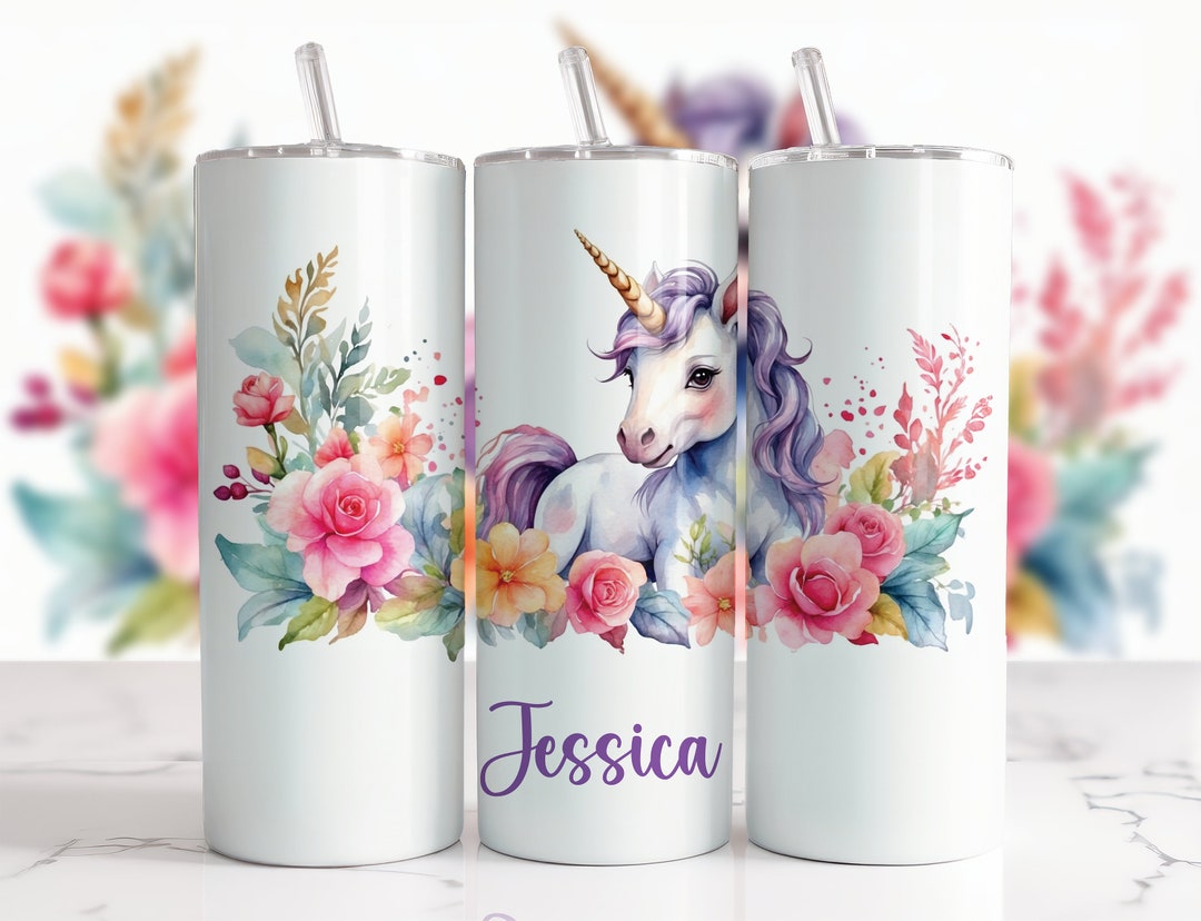 Unicorn 20 Oz Skinny Tumbler Wrap Design, Sublimation Design for ...