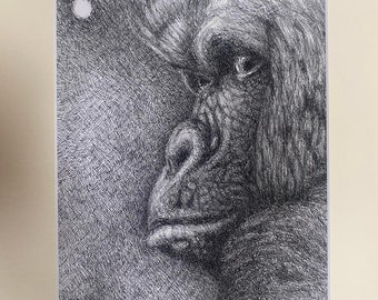 Gorilla - Pen and Ink