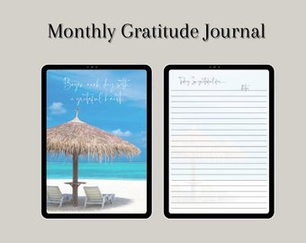 Diario mensual de gratitud