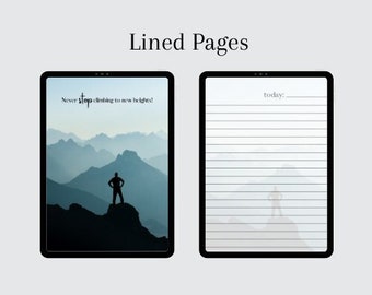 Páginas con líneas de montañas