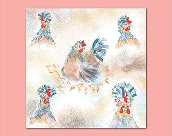 Have I Forgotten? Card SQ10 / Funny Chicken Card / Blank Card / Chicken Birthday Card / Countrylife Card / Cute Chicken card / Hen Card