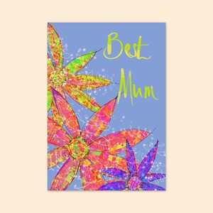 Carte de la meilleure maman / Un bouquet de fleurs / Bonne fête des mères avec des fleurs / Carte de remerciement maman / Belle carte de fête des mères / Merveilleuse maman